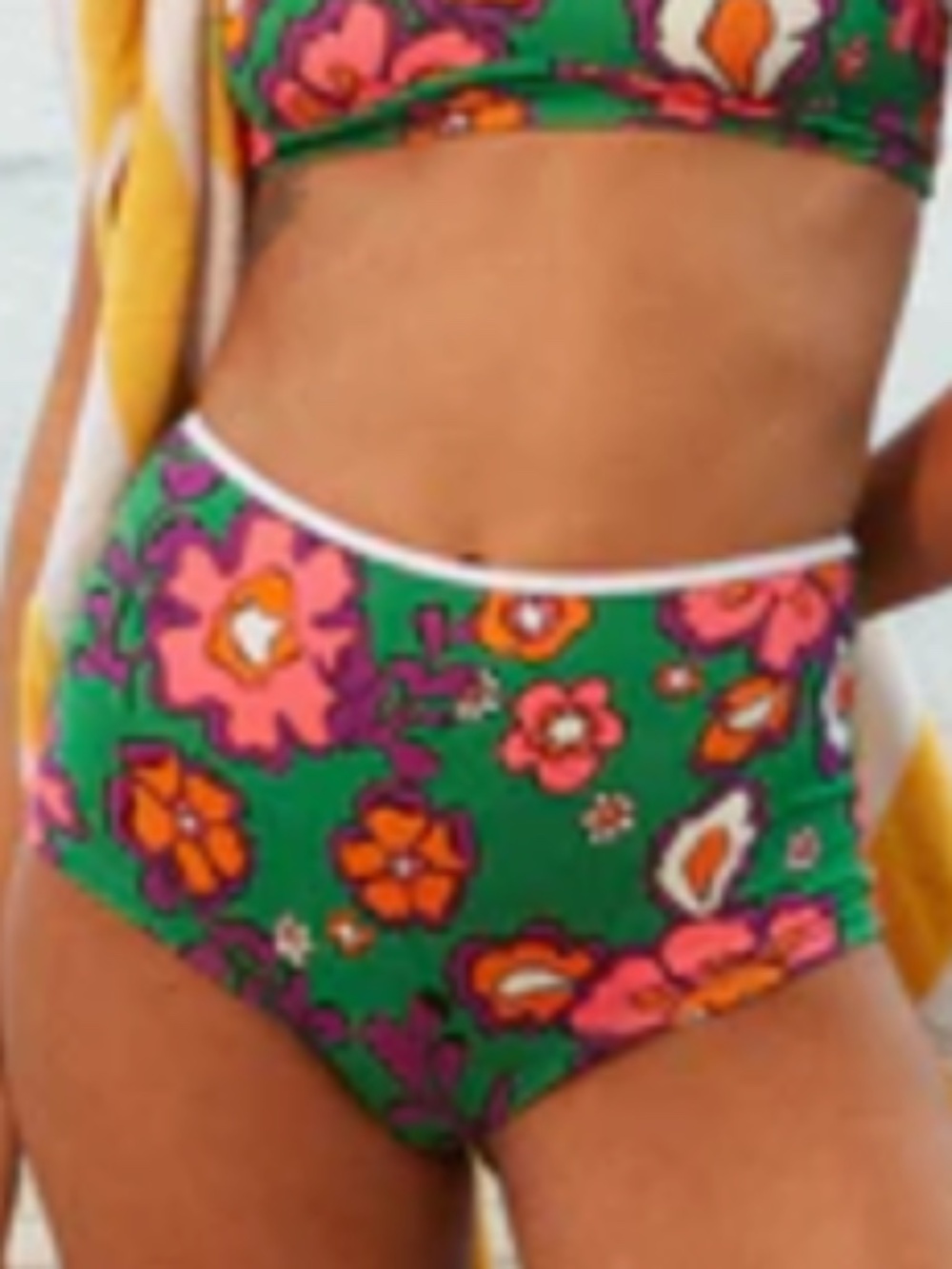 SEEA Medium M Flor high waisted bikini bottom Seaflora print
